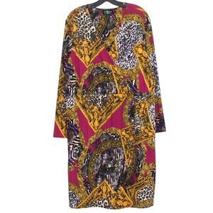 Dress Faux Wrap Baroque Animal Maximalist Retro Festival Romantic Luxury Art 3X
